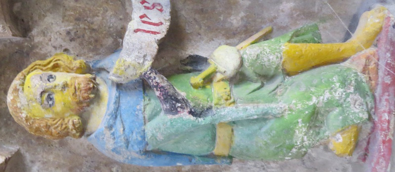 Wales St Athan - St Athan Roger Berkerolles 1351 and Katherine de Turberville